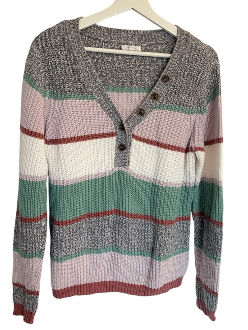 Maurices Striped Gray Sweater